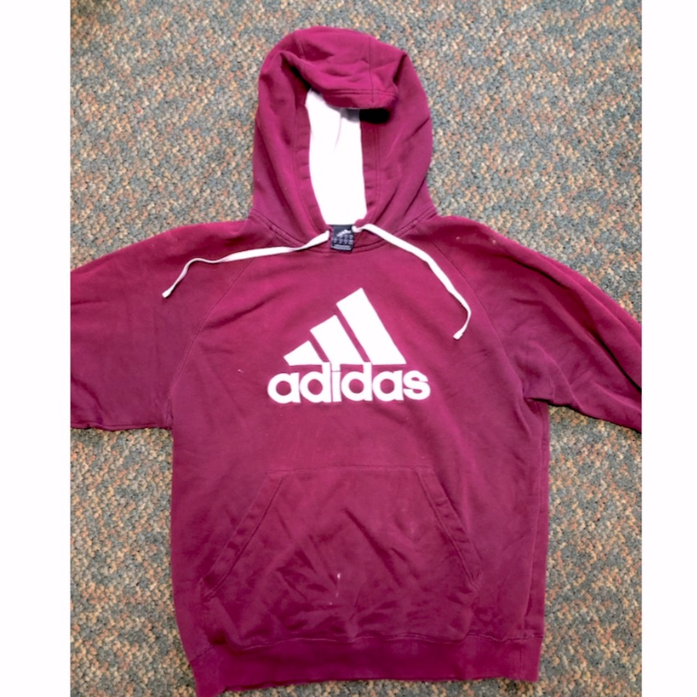 Adidas maroon hoodie